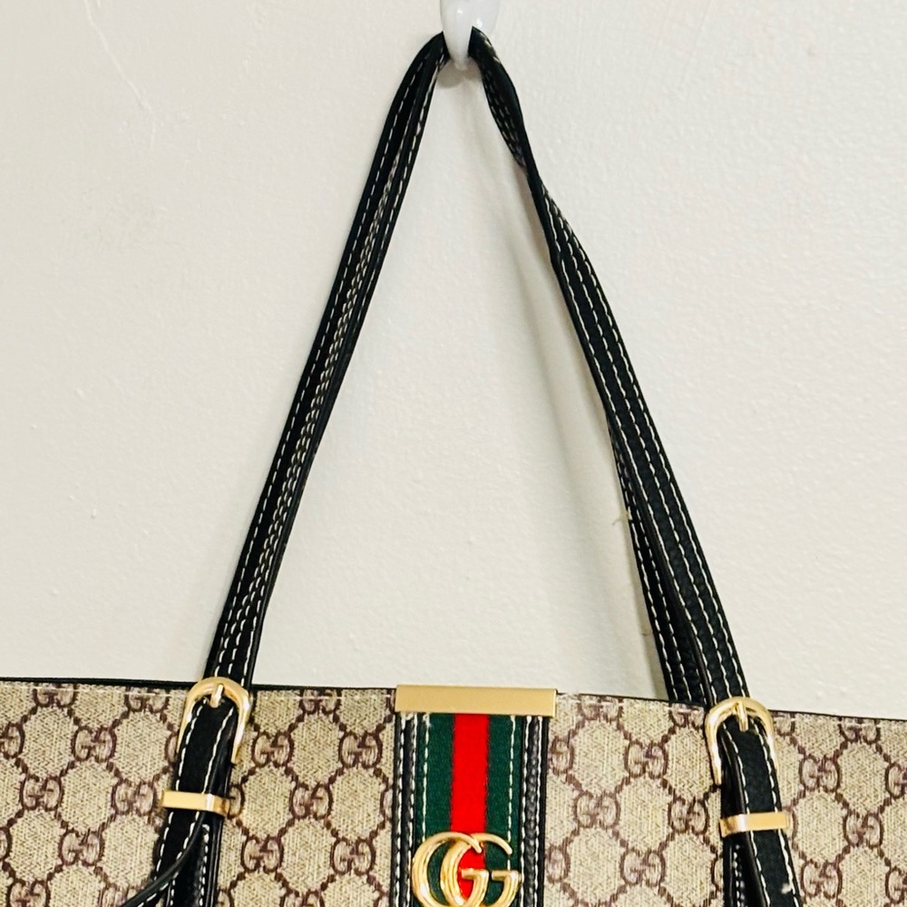 GUCCI Ophidia medium leather-trimmed printed coated-canvas tote - Picture 5 of 11